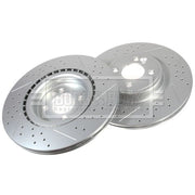 Borg & Beck 2 x Perforated/Vented Front Brake Discs BBD5557-x2