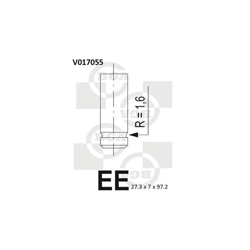 BGA Engine Exhaust Valve 27mm Head V017055