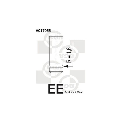 BGA Engine Exhaust Valve 27mm Head V017055