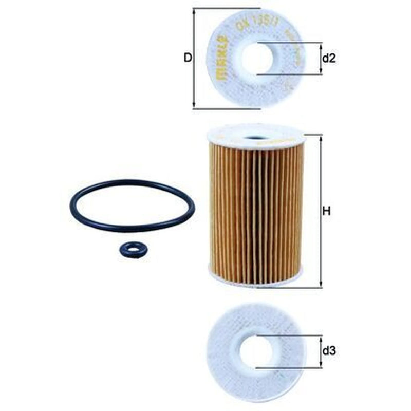 Mahle Engine Oil Filter OX 135/1D