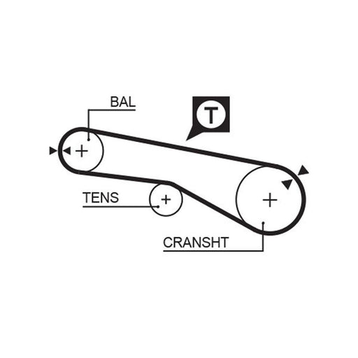 Gates Timing Belt Cambelt 55 Teeth 5074XS
