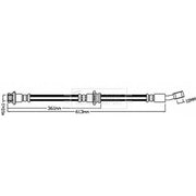 Borg & Beck Brake Hydraulic Hose Line Front Right BBH8430