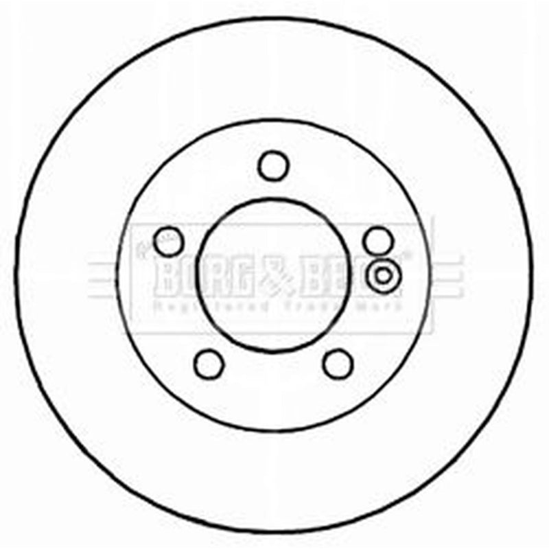 Borg & Beck 2 x Solid Rear Brake Discs BBD5165-x2