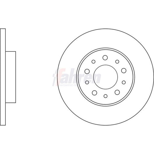 Fahren Rear Brake Solid Discs & Pads fits Fiat Tipo 2015-2020 1.3 1.4 1.6