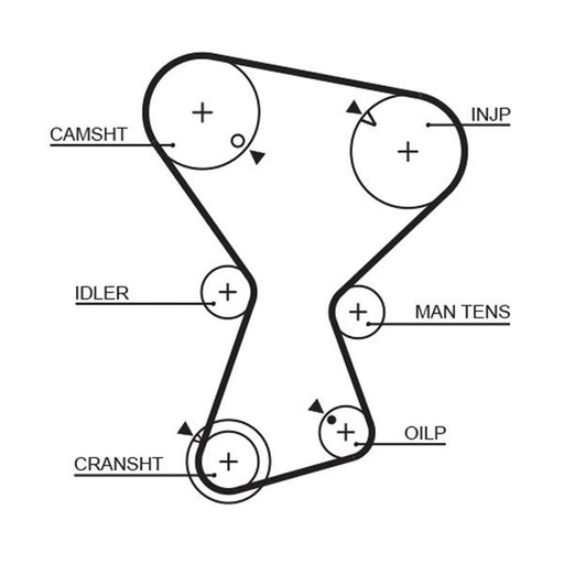 Gates Timing Belt Cambelt 157 Teeth 5072