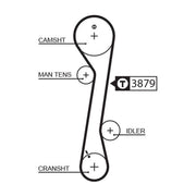 Gates Timing Belt Kit with Rollers K015457XS