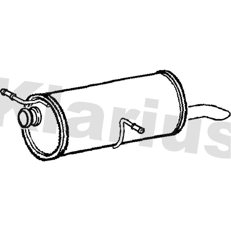Klarius Box With Tail Pipe Rear PG657G