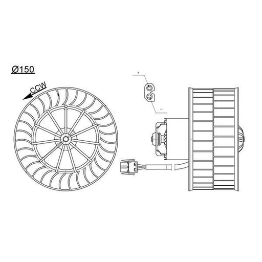 Mahle Heater Blower Fan AB 44 000S