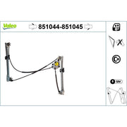 Valeo Electric Window Regulator Lifter Left Front 851044