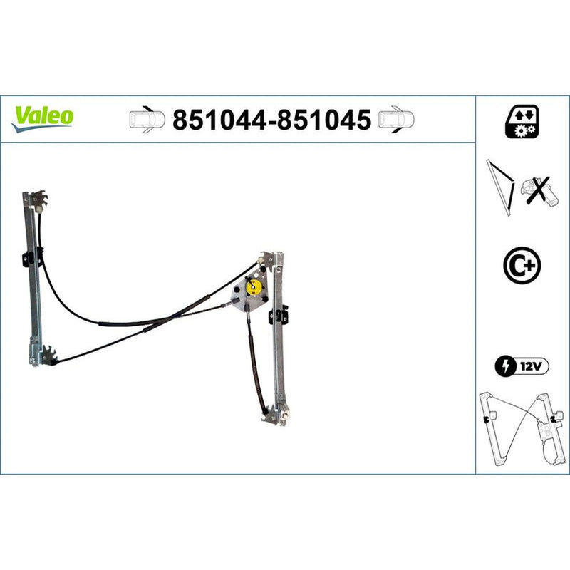 Valeo Electric Window Regulator Lifter Left Front 851044