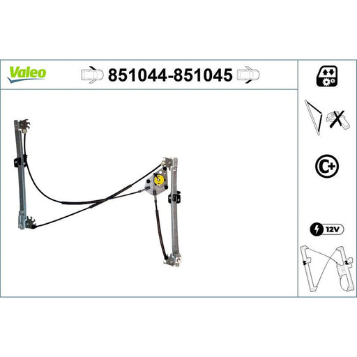 Valeo Electric Window Regulator Lifter Left Front 851044