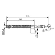 Bosch Brake Hydraulic Hose Line Front Left 1 987 476 236