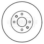 Borg & Beck 2 x Solid Front Brake Discs BBD4818-x2