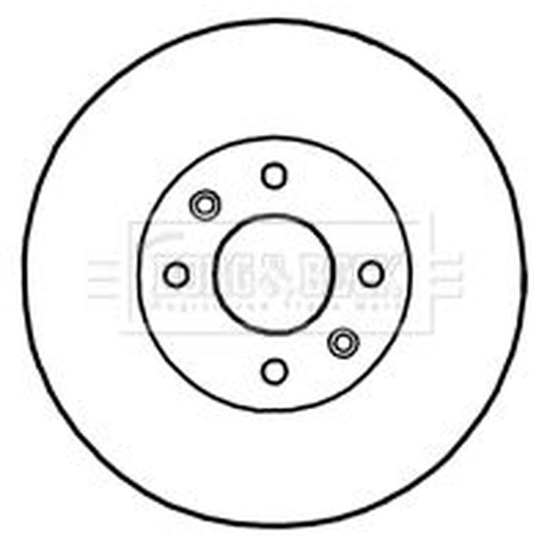 Borg & Beck 2 x Solid Front Brake Discs BBD4818-x2