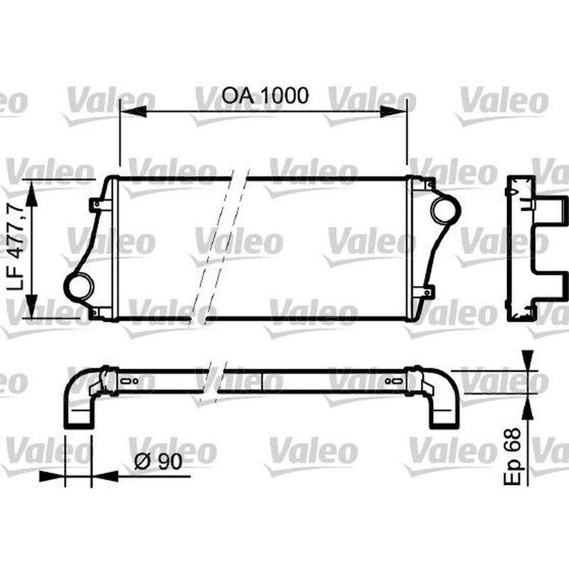 Valeo Intercooler (Charge Air Cooler) 818877