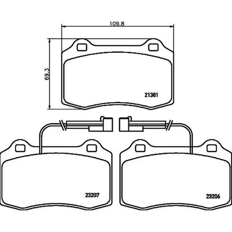 Mintex Front Brake Pad Set MDB1877