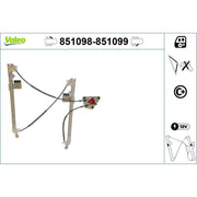 Valeo Electric Window Regulator Lifter Left Front 851098