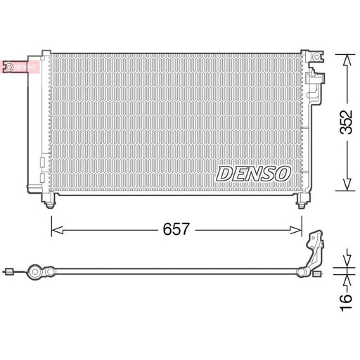 Denso Air Conditioning Condenser DCN43001