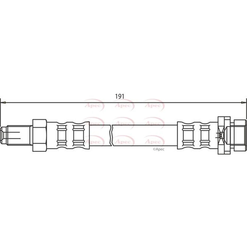 Apec Brake Hydraulic Hose Line outer HOS3239