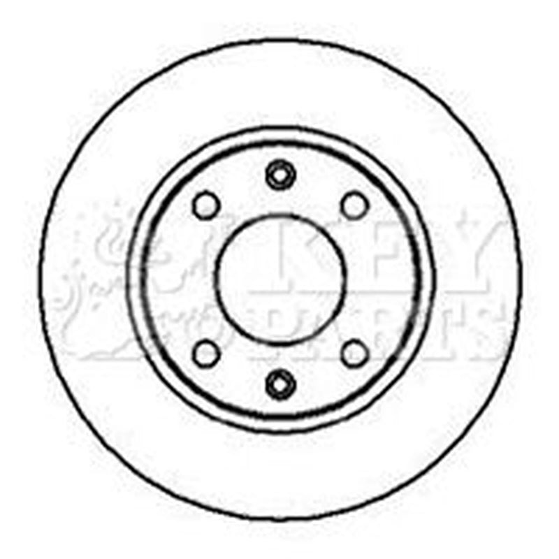 Key Parts 2 x Solid Front Brake Discs KBD4098-x2