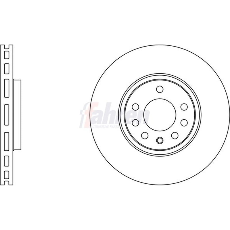 Fahren 2 x Vented Front Brake Discs FBD6255-x2