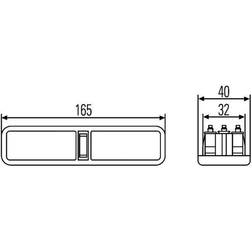 Hella Interior Lamp W74 2JA Interior 2JA 996 038-001 7.552.028.000.0 2JA 996
