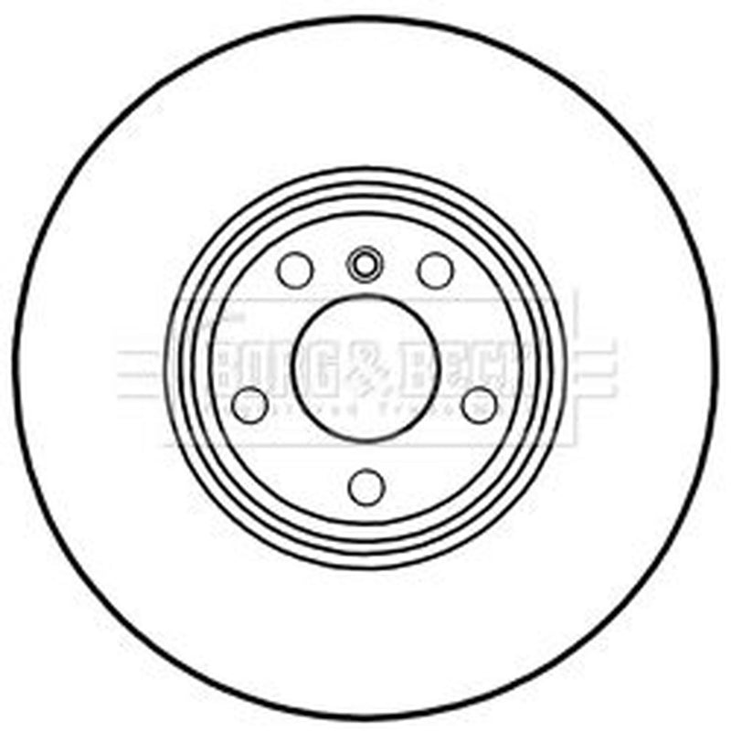 Borg & Beck 2 x Front Vented Brake Discs BBD6038S