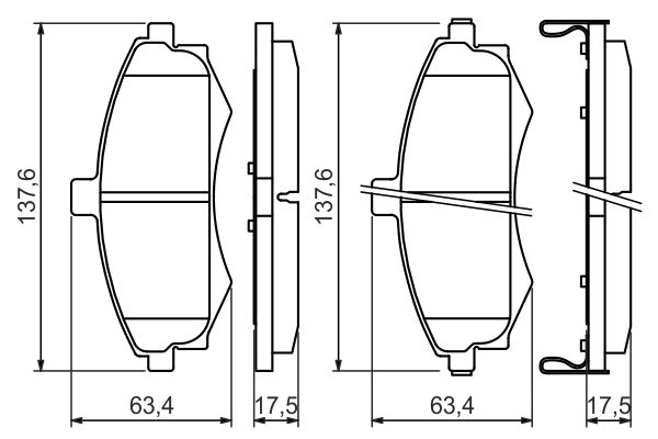 Bosch Brake Pad Set x x 0986424810