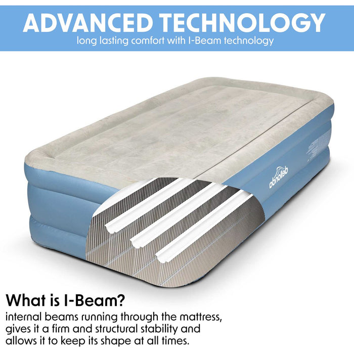 Dellonda Raised Air Bed with Built-in Electric Pump & Storage Bag - Single - Dellonda - Van Life Living