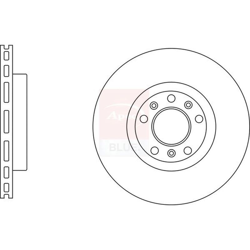 Apec 2 x Vented Front Brake Discs SDK6814-x2