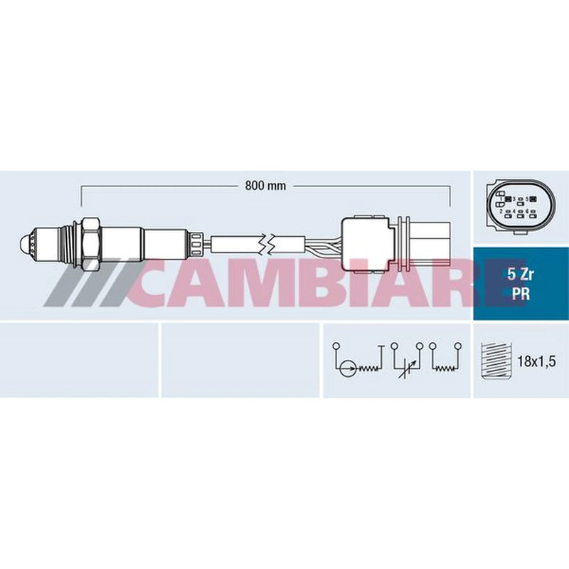 Cambiare O2 Lambda Oxygen Sensor Right VE381847