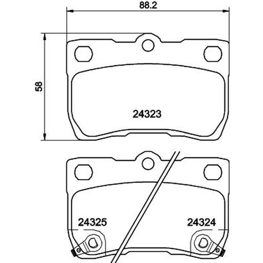 Mintex Rear Brake Pad Set MDB2728