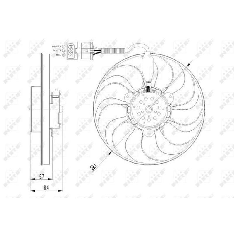 NRF Engine Cooling Fan Right 47398