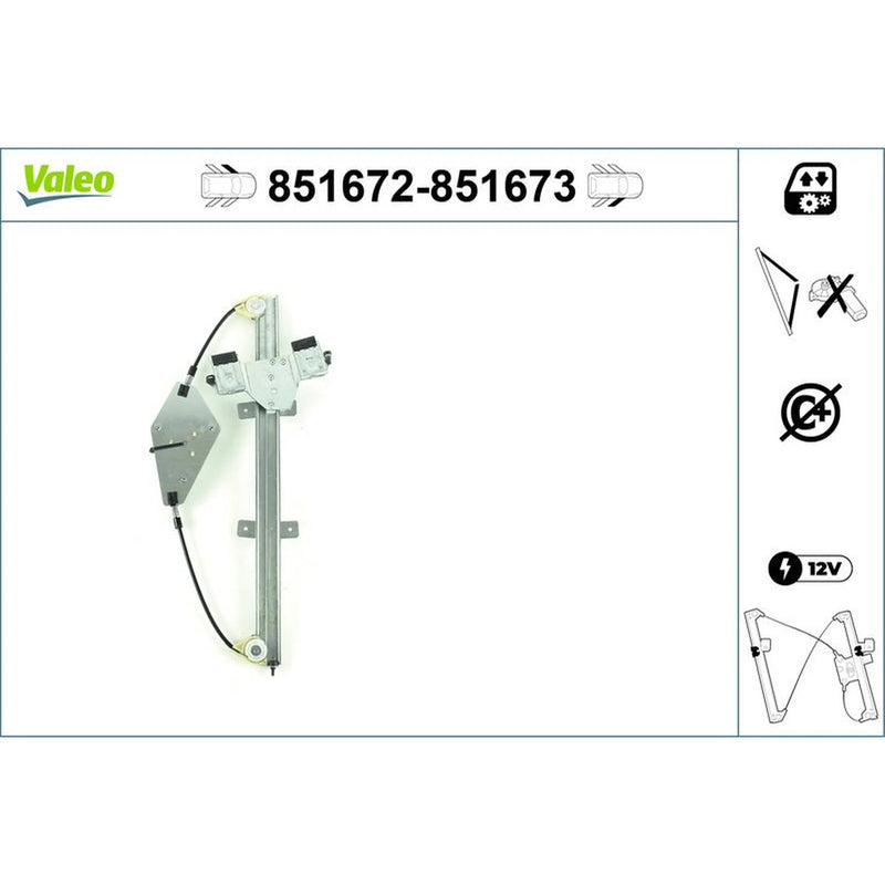 Valeo Electric Window Regulator Lifter Left Front 851672