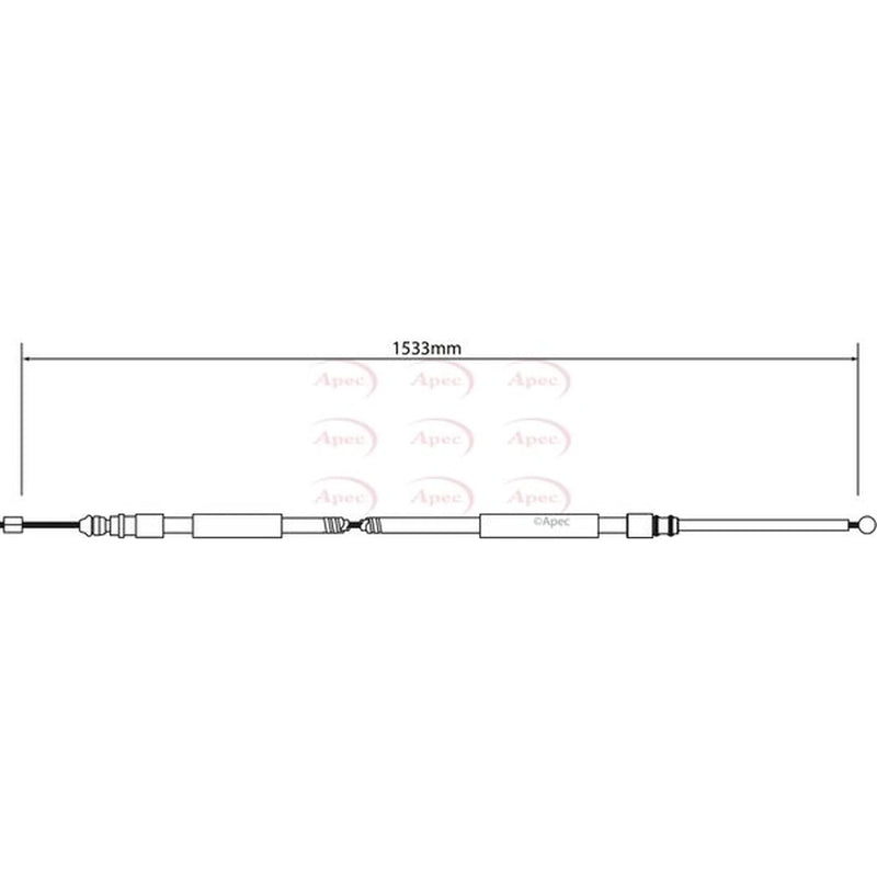 Apec Handbrake Cable Right Rear CAB1024