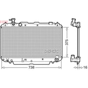 Denso Engine Radiator fits Toyota Rav 4 2000-2005 2.0