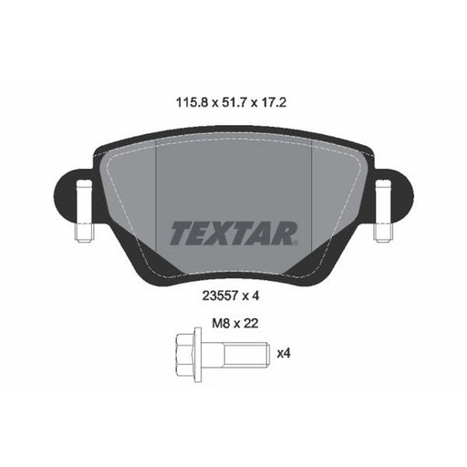 Textar Rear Brake Pad Set 2355701