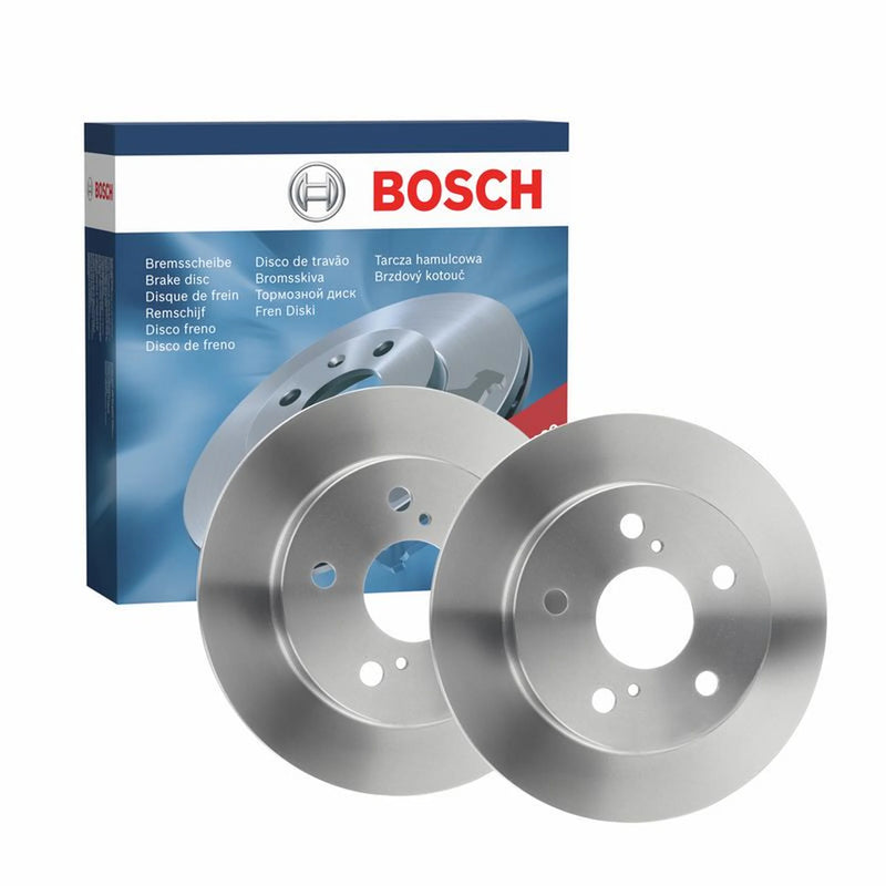 Bosch 2 x Solid Rear Brake Discs 0986479418-x2