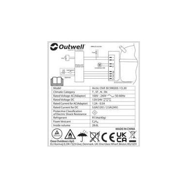 Outwell Arctic Chill 30 30L Compressor Cooler Cool Box -20 C to +20 C 12V 230V - UK Camping And Leisure - Van Life Living
