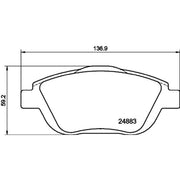 Mintex Front Brake Pad Set MDB3025