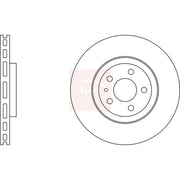 Apec 2 x Vented Front Brake Discs DSK696-x2