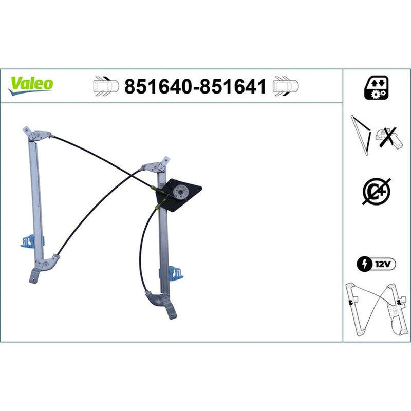 Valeo Electric Window Regulator Lifter Right Front 851641