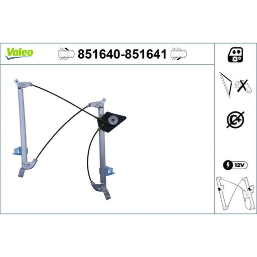 Valeo Electric Window Regulator Lifter Right Front 851641