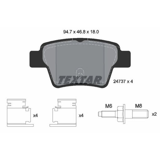 Textar Rear Brake Pad Set 2473701