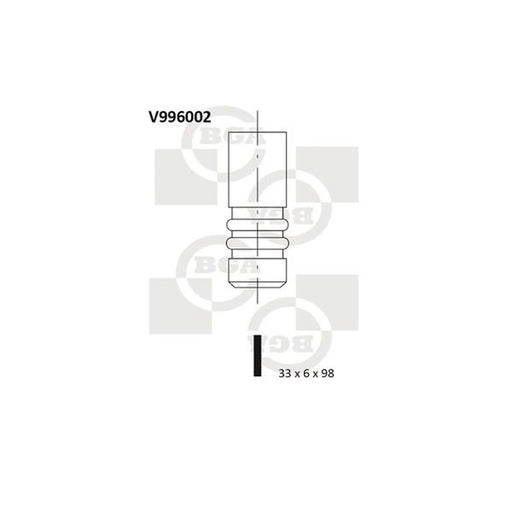 BGA Engine Intake Valve 33mm Head V996002