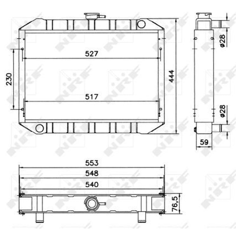 NRF Engine Radiator 52048