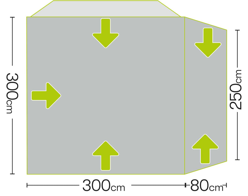 Quest Eagle Poled Drive Away Motorhome Awning (High : 240 - 270) - Quest Leisure - Van Life Living