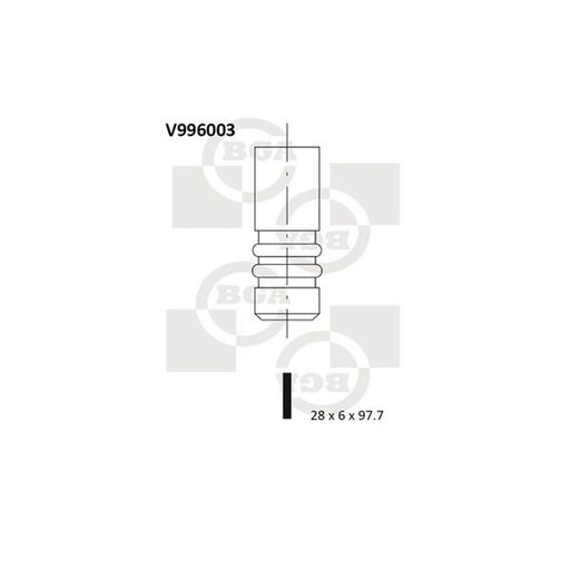BGA Engine Exhaust Valve 28mm Head V996003