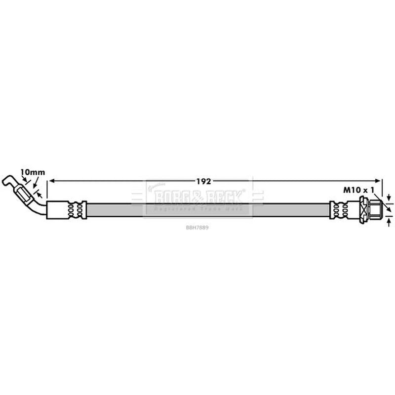 Borg & Beck Brake Hydraulic Hose Line outer BBH7889