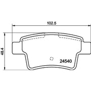 DON Rear Brake Pad Set PCP1184